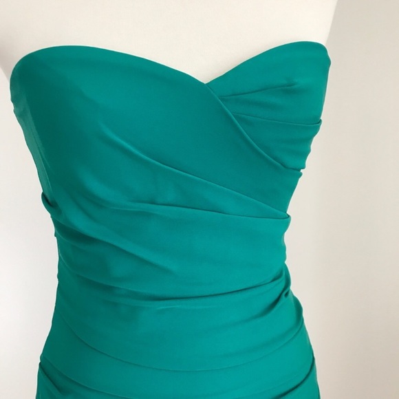 BCBG strapless Kelly Green Dress - Picture 3 of 4